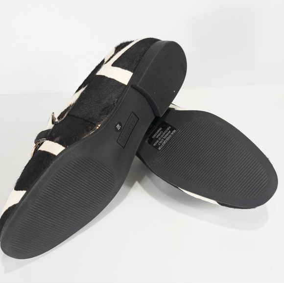 Alfani Gayle Loafers Black White Haircalf -6 - Picture 4 of 5